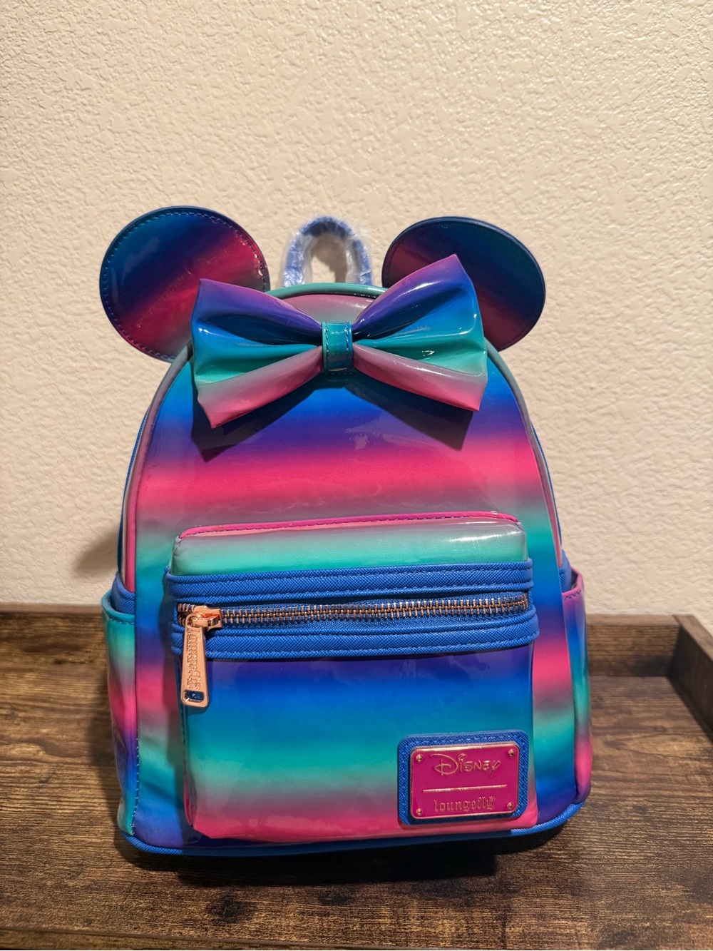 Loungefly Kids' Rainbow Mouse Ear Mini Backpack